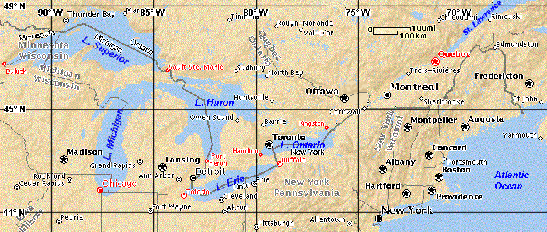 Figure 4 - Map of the Great Lakes Region